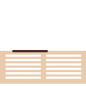 Chablon rectangle 16 x 1 cm
