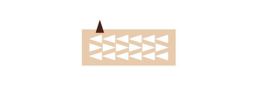 Chablon triangle Ht 5 cm