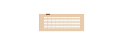 Chablon rectangle 3 x 0,8 cm
