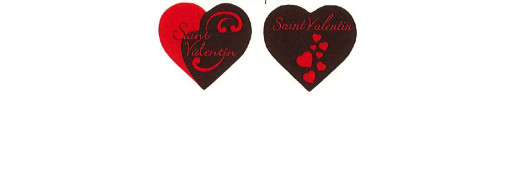 plaquette décors chocolat saint valentin