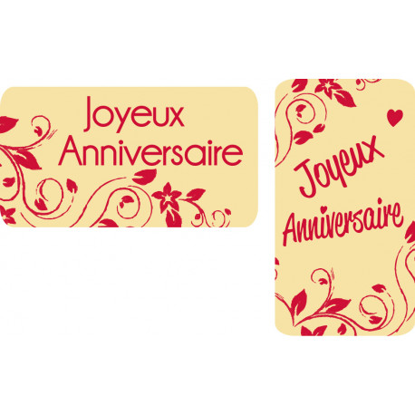 Anniversaire rectangle