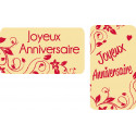 Anniversaire rectangle blanc