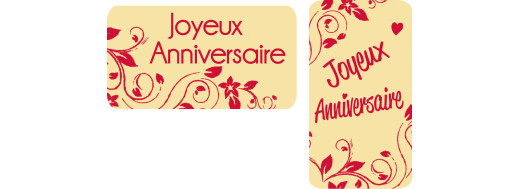 Anniversaire rectangle
