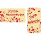 Anniversaire rectangle blanc