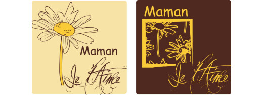 plaquette decors chocolat serigraphie Fête des Mères. Manudecors