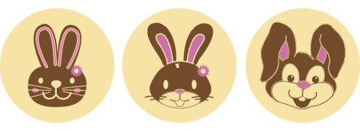 Lapin de Pâques décors chocolat - sujet patisserie/ Manudecors