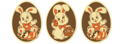 Pastilles en chocolat décor pâtissier pour Pâques Manudecors