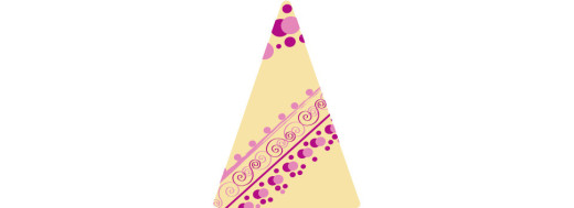 Triangle déco rosé