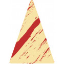 Triangle déco brush rouge