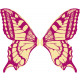 ailes de papillon fuchsia