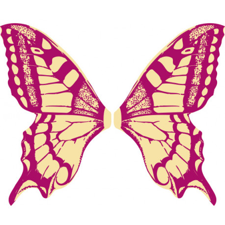 ailes de papillon fuchsia