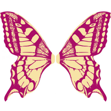 Ailes de papillon fuchsia