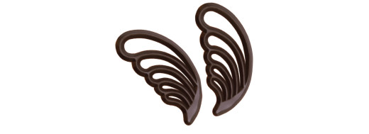 volutes en chocolat noir