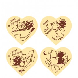 plaquette décors chocolat saint valentin