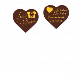 plaquette décors chocolat saint valentin