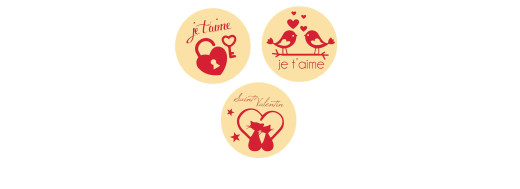 plaquette décors chocolat saint valentin