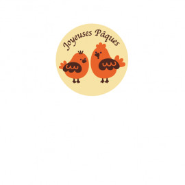 PLAQUETTE DECORS PAQUES PIOU PIOU
