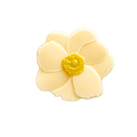 sujets en chocolat fleur blanche/ Manudecors