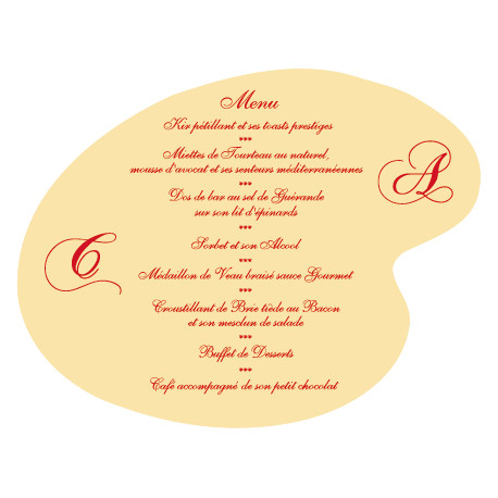 MENU DE MARIAGE 1