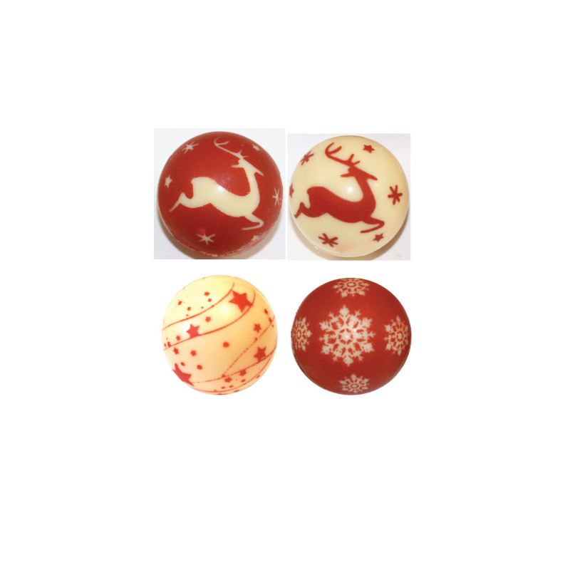 boule de noel en chocolat
