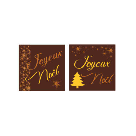 pastille décors chocolat noel