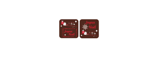 plaquette décors chocolat noël