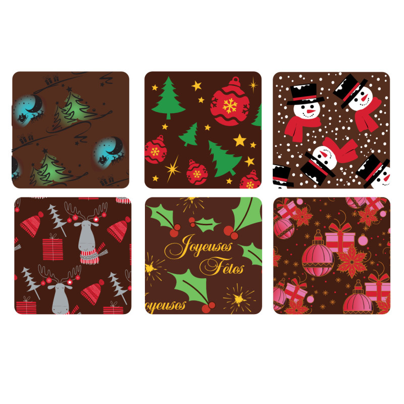 plaquette décors chocolat noël