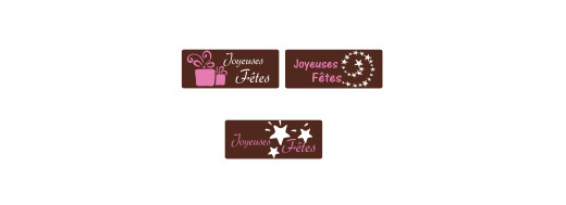 Plaquettes décors chocolat pour bûches, entremets et desserts de noël manudecors