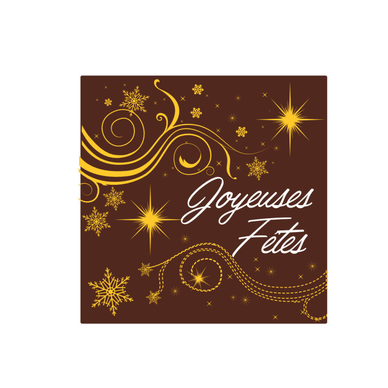 Décors embouts de bûches,Plaquette chocolat décors pour les fêtes de noël, décoration pour bûches