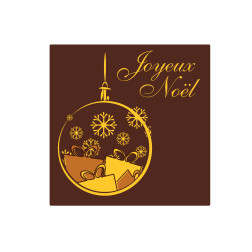 Plaquette chocolat décors pour les fêtes de noël, décoration pour bûches