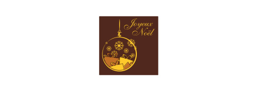 Plaquette chocolat décors pour les fêtes de noël, décoration pour bûches