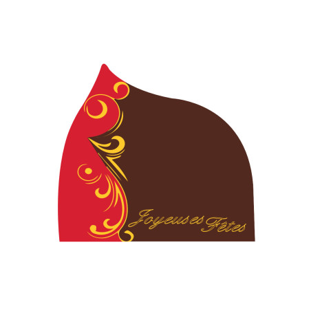 plaquette décor embout de buche, Décoration de pâtisserie en chocolat pour les professionnels des métiers de bouche. Manudecors
