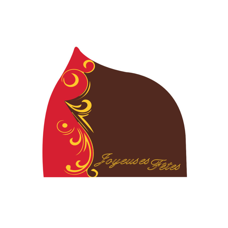 plaquette décor embout de buche, Décoration de pâtisserie en chocolat pour les professionnels des métiers de bouche. Manudecors