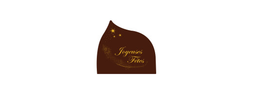 plaquette décor embout de buche, Décors en chocolat pour les fêtes de Noël Manudecors