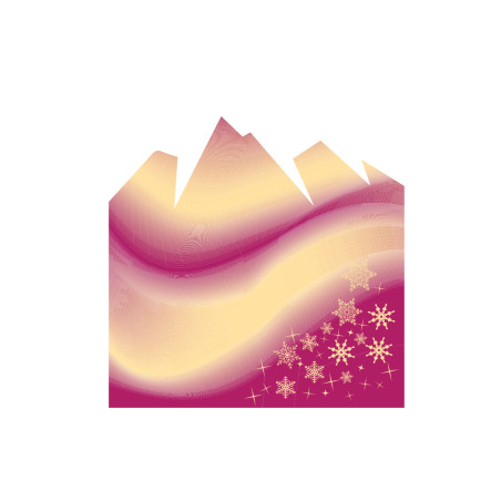 Embout de bûche nuage rose