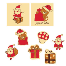 pastille décors chocolat noel