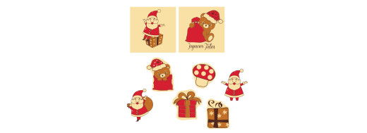 pastille décors chocolat noel