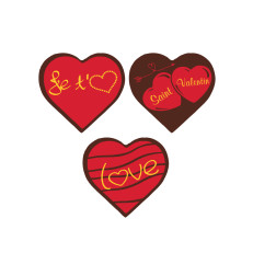 plaquette décors chocolat saint valentin
