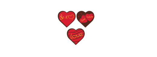 plaquette décors chocolat saint valentin