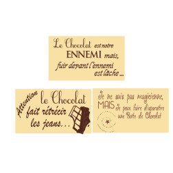 plaquette decors chocolat serigraphie