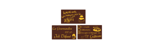 plaquette decors chocolat serigraphie