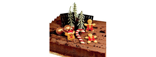 plaquette chocolat  représentant une jolie tête d'élan décoration pour les bûches et pour les fêtes de noël , prêt à l'emploi