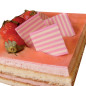 Plaquette chocolat rayé rose