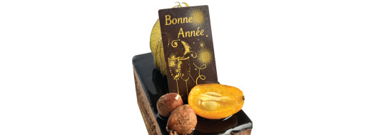 pastille décors chocolat nouvel an