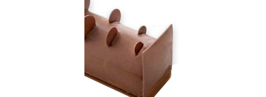 Pastille talon de bûche, Plaquette chocolat décors pour les fêtes de noël, décoration pour bûches