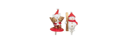 Décors de bûches personnages de noël /Manudecor