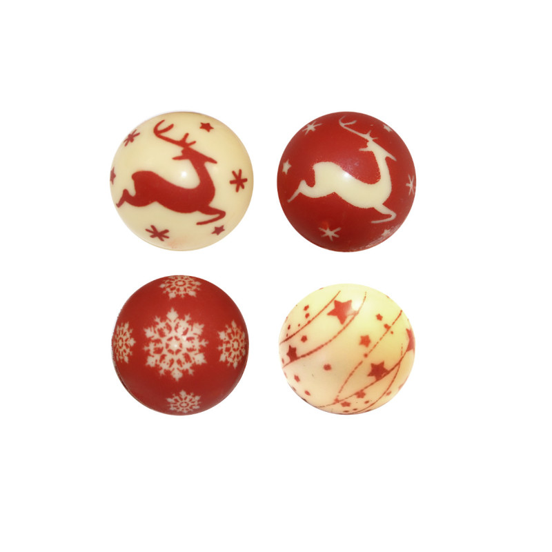 boule de noel en chocolat