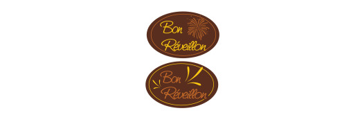 Pastille décors chocolat Réveillon de Nouvel An /Manudecors
