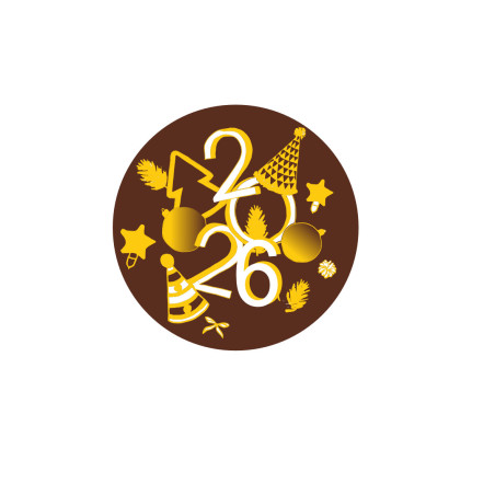 plaquette décors chocolat nouvel an