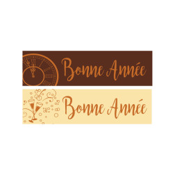 Plaquettes décors chocolat Bonne Année, entremets et desserts de noël /Manudecors